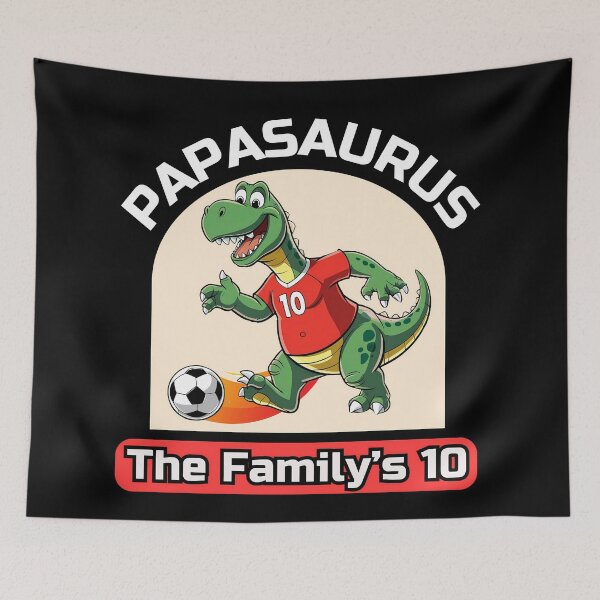 Item preview, Daddysaurus Rex Funny Futbol Soccer Papasaurus Family´s 10 designed and sold by SaavedraDesign.