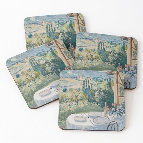 Item preview, Provence Outdoor Dining – French Countryside Landscape with Table Setting designed and sold by CARRAANN.