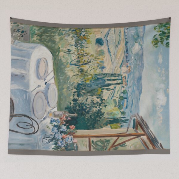 Item preview, Provence Outdoor Dining – French Countryside Landscape with Table Setting designed and sold by CARRAANN.