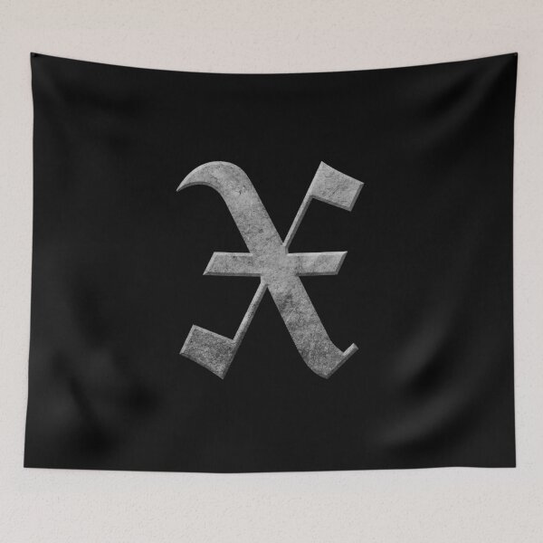 Item preview, Capital Letter X - Worn Stone Effect Gothic Blackletter Script / Old English Font designed and sold by STUDIO-72.