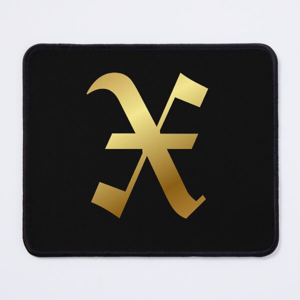 Item preview, Capital Letter X - Foil Gold Effect Gothic Blackletter Script / Old English Font designed and sold by STUDIO-72.