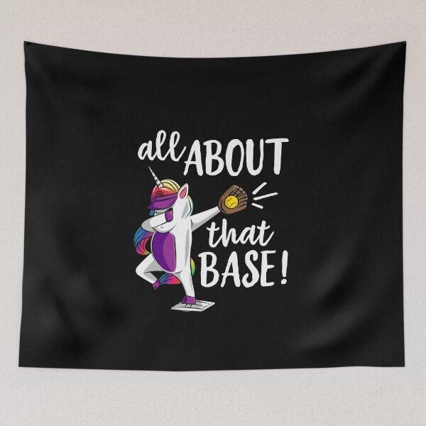 Item preview, Dabbing Unicorn Softball Girls Softball Dab Softball Gift All About That Base designed and sold by Rhynowear.