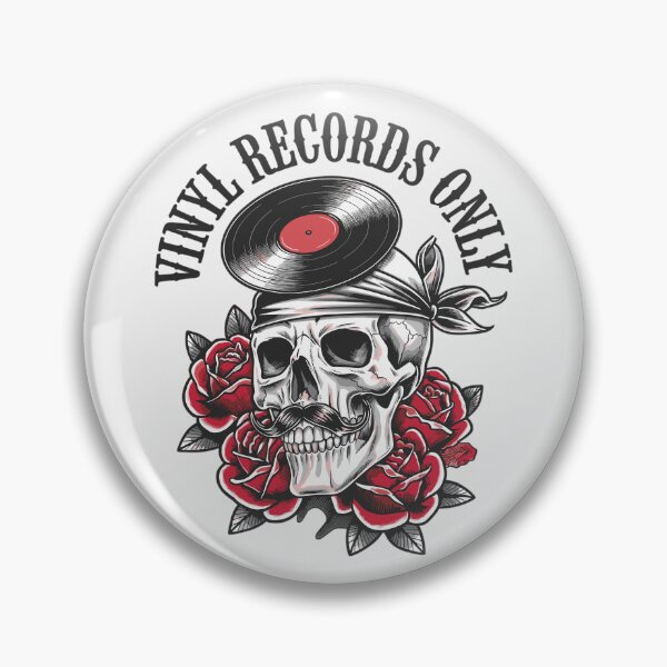 Item preview, Only Vinyl Records Djs  – Retro Skull and Vinyl Design for True DJ Fans designed and sold by paulo silveira.