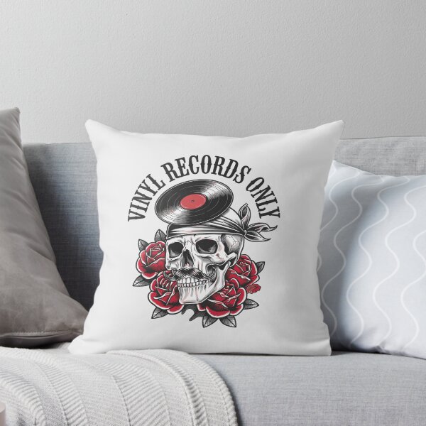 Item preview, Only Vinyl Records Djs  – Retro Skull and Vinyl Design for True DJ Fans designed and sold by paulo silveira.
