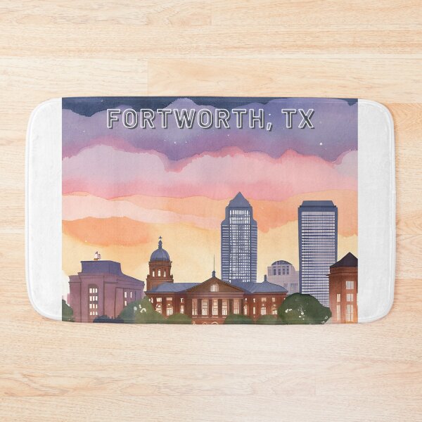 Item preview, Fort Worth, TX – Sunset Skyline with Historic Courthouse designed and sold by HonkyTonk2025.