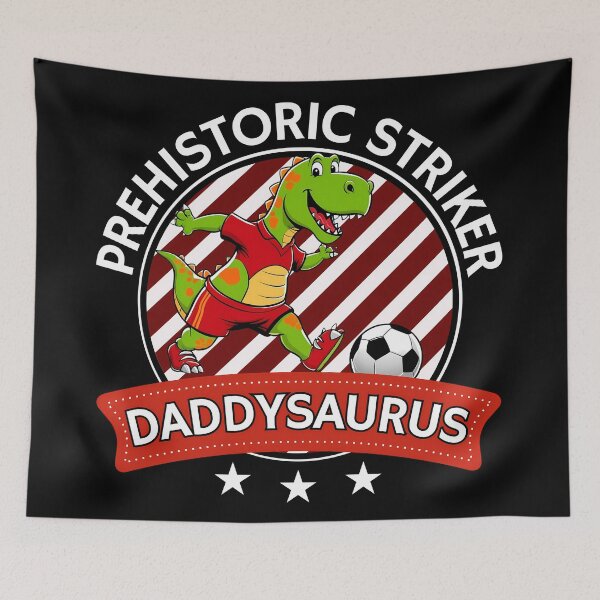 Item preview, Daddysaurus Rex Funny T Shirt Futbol Soccer Prehistoric Striker designed and sold by SaavedraDesign.