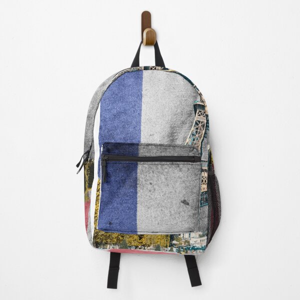 Item preview, Eiffel Tower with French Flag Background designed and sold by goodFather4ever.