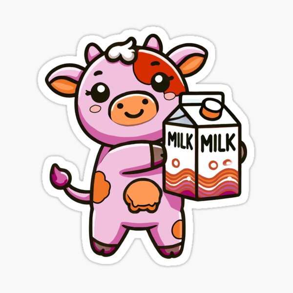 Lesbian Pride Milk Cow Sticker