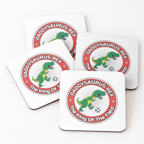 Item preview, Daddysaurus Rex Funny Futbol Soccer Sticker The King of the Field designed and sold by SaavedraDesign.