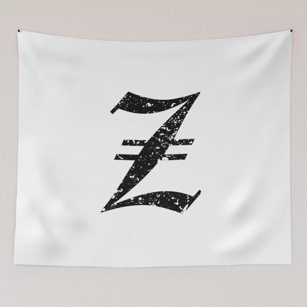 Item preview, Capital Letter Z - Eroded / Distressed Gothic Blackletter Script / Old English Font (Black) designed and sold by STUDIO-72.