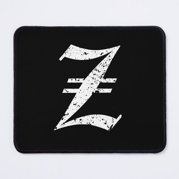 Item preview, Capital Letter Z - Eroded / Distressed Gothic Blackletter Script / Old English Font (White) designed and sold by STUDIO-72.