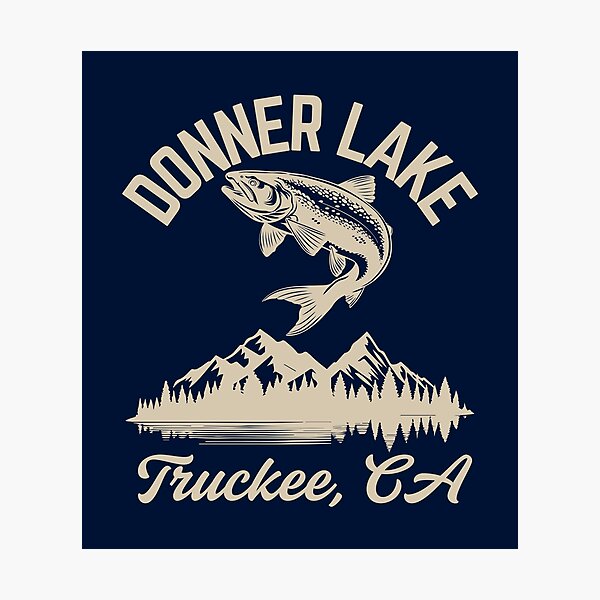 Item preview, Vintage-Style Donner Lake Truckee California Trout - Tan  designed and sold by WesternLocales.