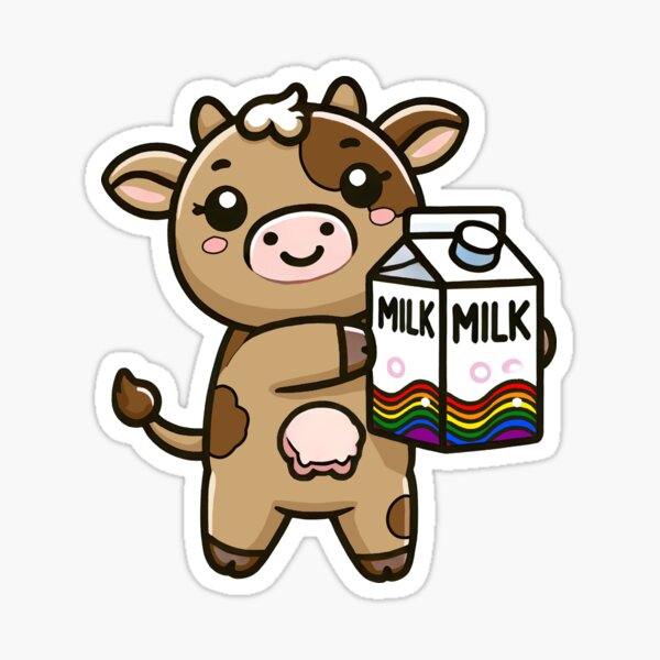 Queer Pride Cow Sticker
