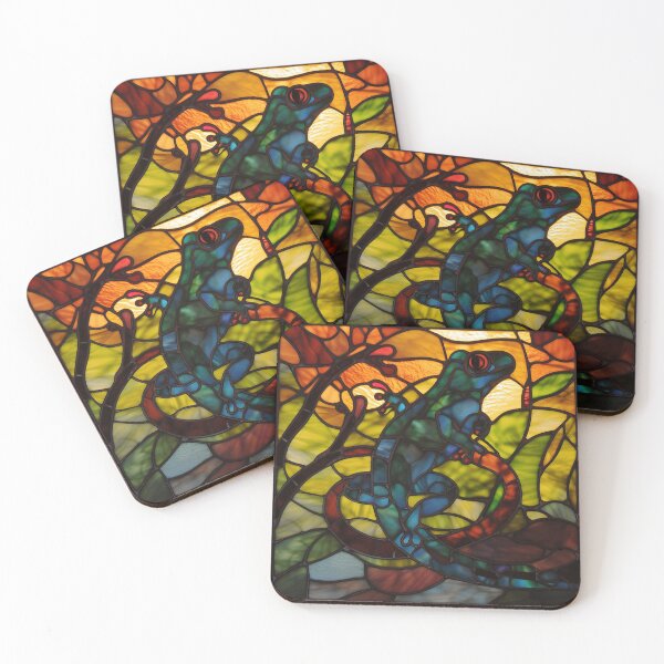 Item preview, Salamander in Stained Glass designed and sold by RedHandedOD.