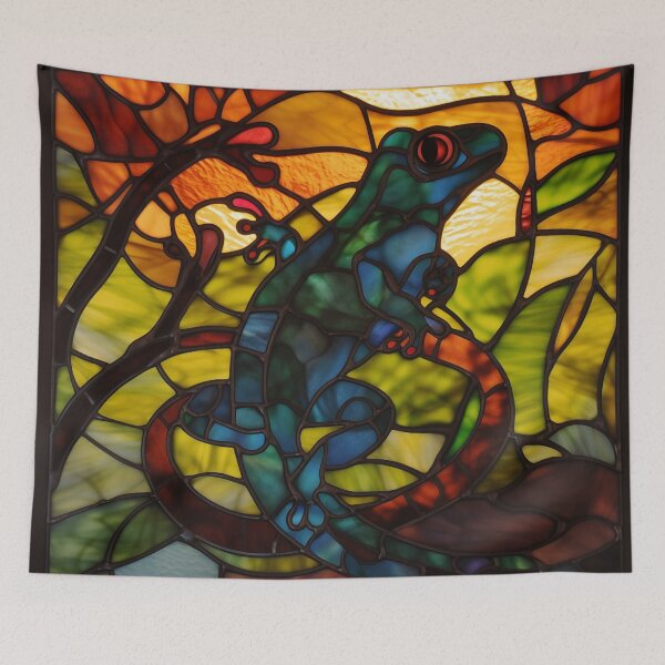 Item preview, Salamander in Stained Glass designed and sold by RedHandedOD.