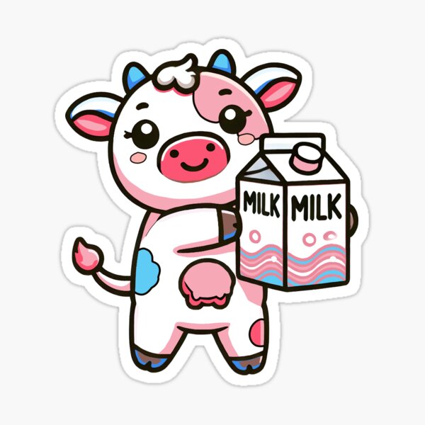 Trans Pride Cow Sticker