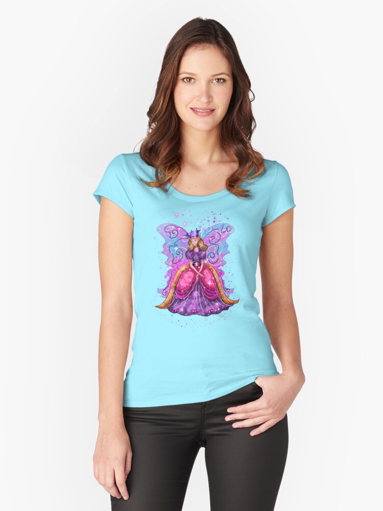 Thumbnail 1 of 3, Fitted Scoop T-Shirt, Evis The Enchanted Fairy™ designed and sold by TeelieTurner.