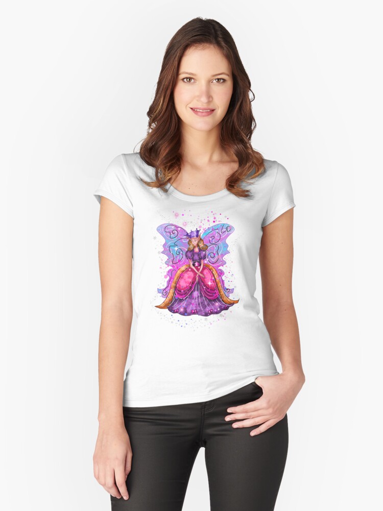 Thumbnail 1 of 3, Fitted Scoop T-Shirt, Evis The Enchanted Fairy™ designed and sold by TeelieTurner.