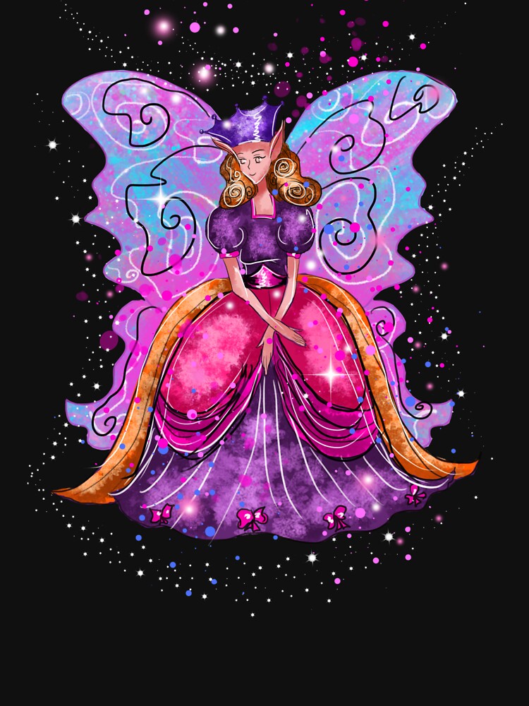 Thumbnail 3 of 3, Fitted V-Neck T-Shirt, Evis The Enchanted Fairy™ designed and sold by TeelieTurner.