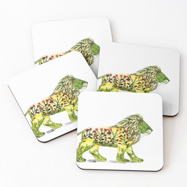 Item preview, Moss Lion of Robin’s Wood Hill – Enchanted Watercolor Creature by Jemma Jamie designed and sold by Jemma Jamie Skidmore.
