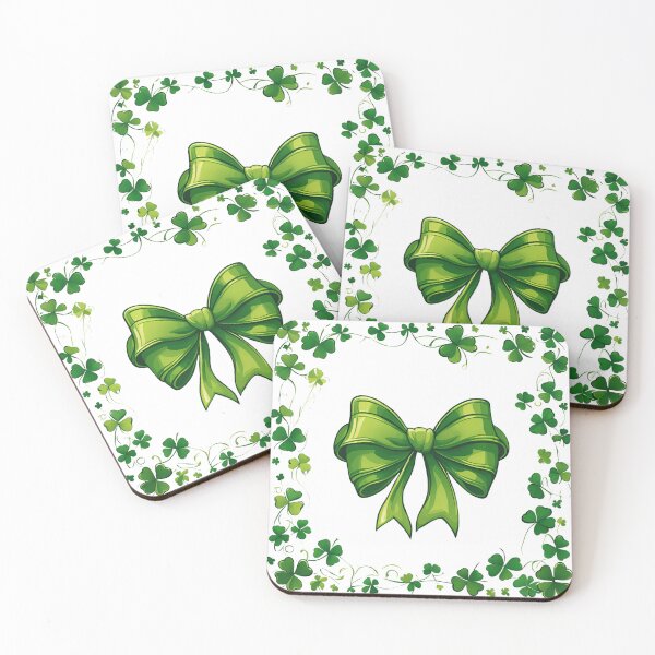 Item preview, St. Patrick's Day Coquette Bow Irish Green Shamrocks designed and sold by gillys.