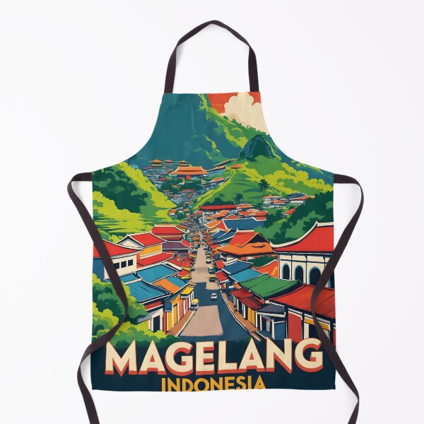Item preview, Magelang Indonesia Vintage Travel Tourism designed and sold by TravelersGems.
