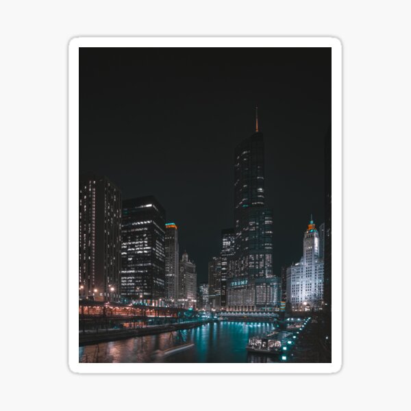 Item preview, Chicago River - Christmas Eve River Walk designed and sold by Akquired Taste.