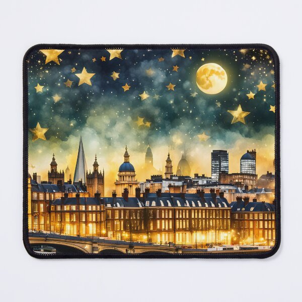 Item preview, Surrealism dark fantasy night London Tower Bridge designed and sold by Coolparrotgirl.
