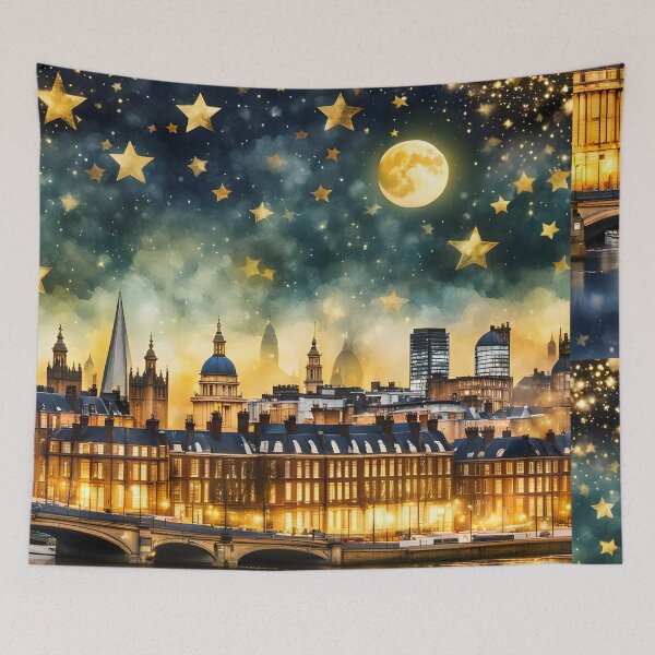 Item preview, Surrealism dark fantasy night London Tower Bridge  designed and sold by Coolparrotgirl.