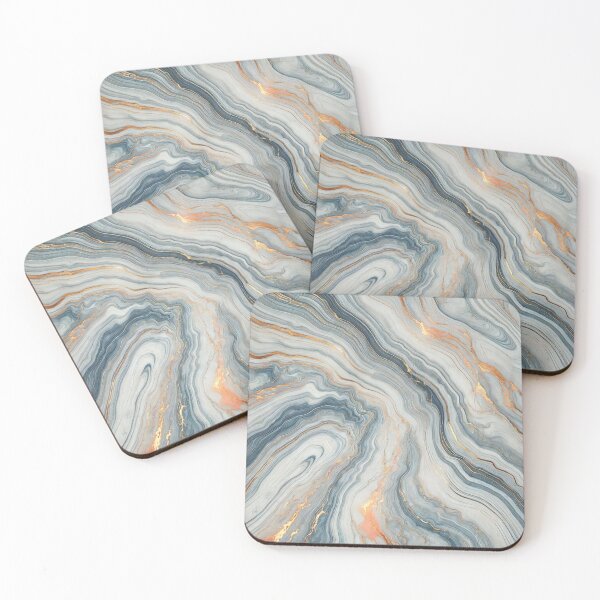 Item preview, Layered Blue-Grey Tones and Gold Veining Marble designed and sold by Stageless Designs.