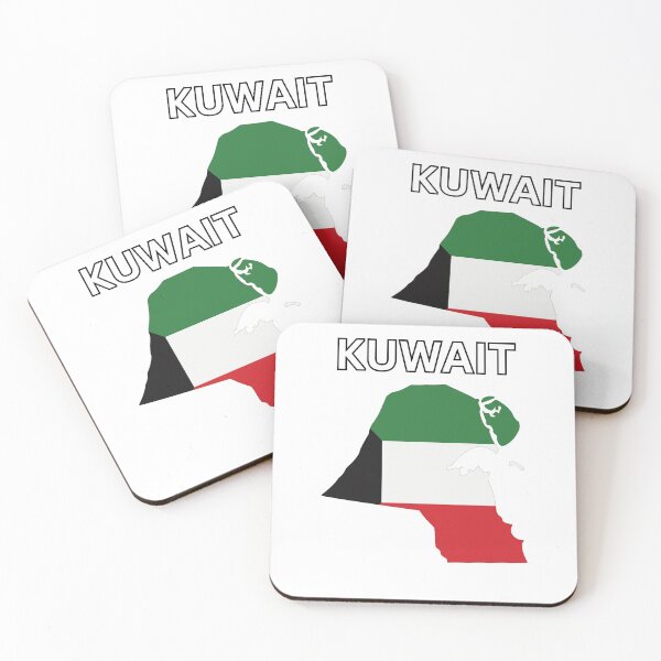Artikelvorschau, Kuwait Flagge Kartendesign entworfen und verkauft von atomstartup.