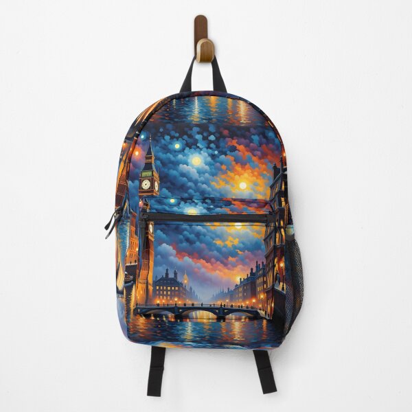 Item preview, Surrealism dark fantasy night London Big Ben, river Thames designed and sold by Coolparrotgirl.