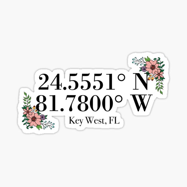 Item preview, Key West, FL Coordinates designed and sold by mynameisliana.