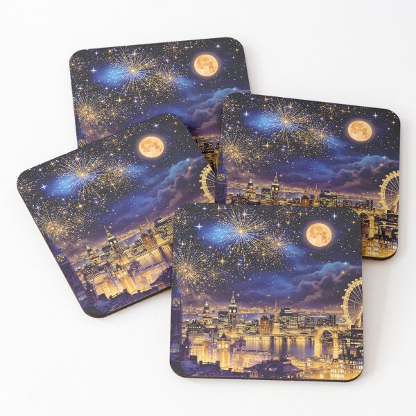 Item preview, Surrealism dark fantasy night London Big Ben, river Thames designed and sold by Coolparrotgirl.