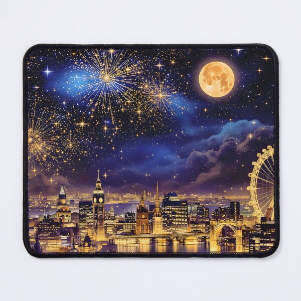 Item preview, Surrealism dark fantasy night London Big Ben, river Thames designed and sold by Coolparrotgirl.