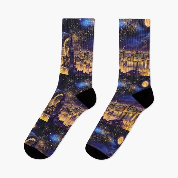 Item preview, Surrealism dark fantasy night London Big Ben, river Thames designed and sold by Coolparrotgirl.