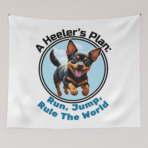 Aperçu de l'œuvre T-shirt pour chien Lancashire Heeler Plan de Heeler pour le propriétaire de Heeler créée et vendue par SaavedraDesign.