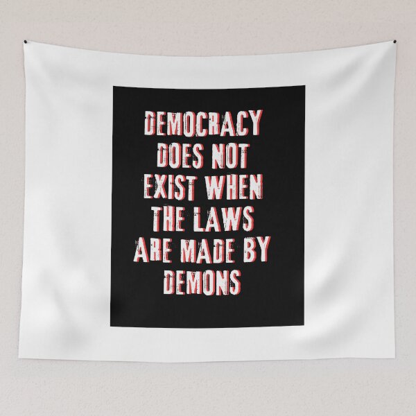 Item preview, DO WE LIVE IN A DEMOCRACY? designed and sold by AMERICANA APPAREL.