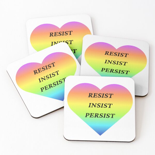 Item preview, Resist, Insist, Persist - rainbow designed and sold by WhentheRose.