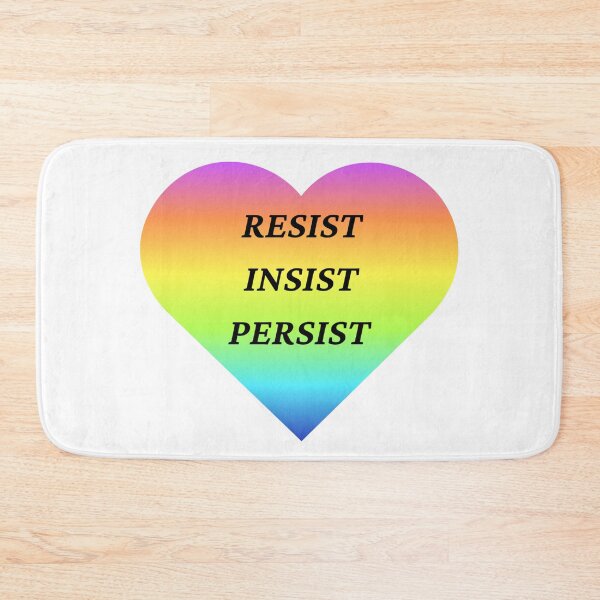 Item preview, Resist, Insist, Persist - rainbow designed and sold by WhentheRose.