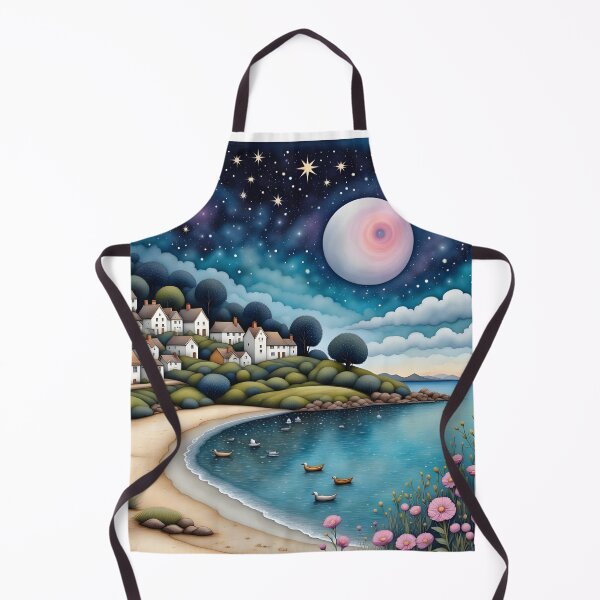Item preview, Seaside town at night in England designed and sold by Coolparrotgirl.