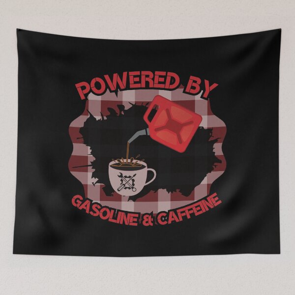 Item preview, Powered By Gasoline And Caffeine designed and sold by Zeemazoo.