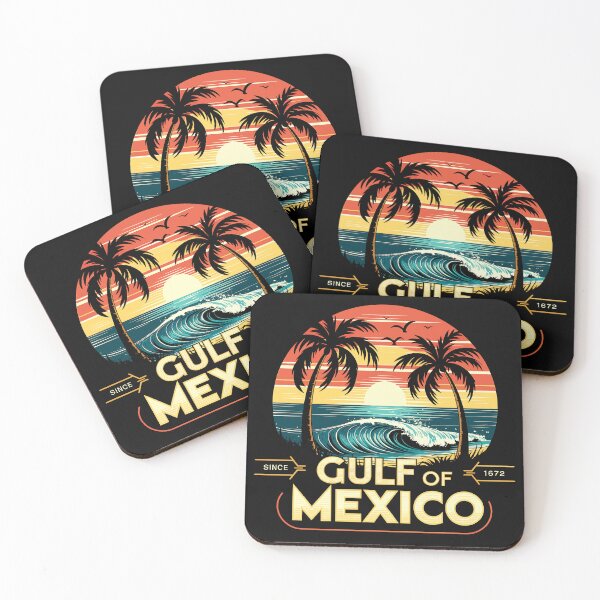 Item preview, Gulf of Mexico Retro Beach Sunset Ocean Surfing Vacation designed and sold by designleon19.