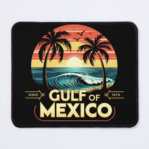 Item preview, Gulf of Mexico Retro Beach Sunset Ocean Surfing Vacation designed and sold by designleon19.