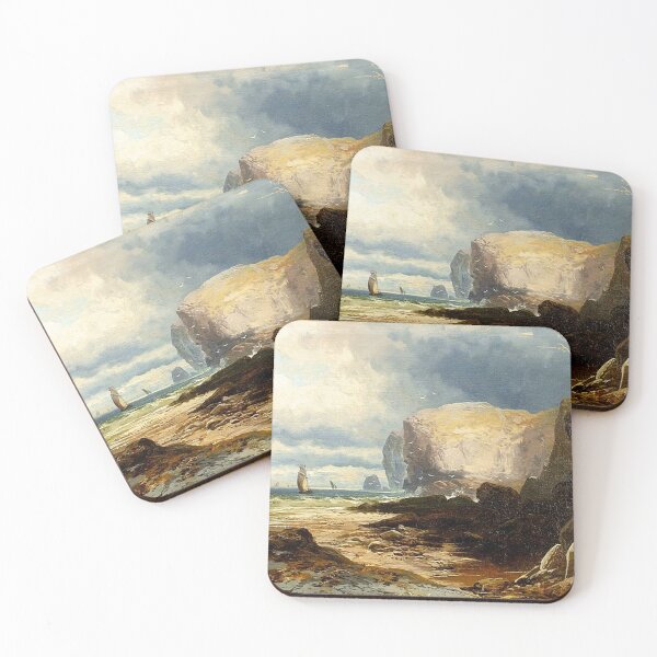 Item preview, Rocky Seascape with Sail Boats designed and sold by tomorrowsart.