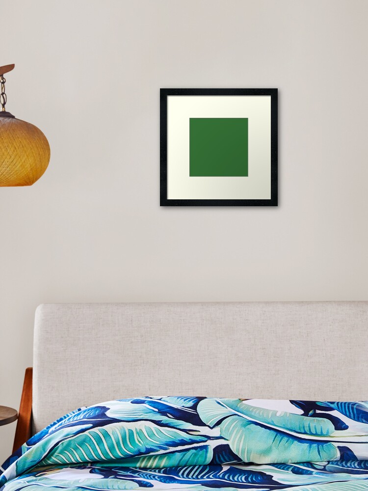 Solid Medium Forest Green Color Framed Art Print for Sale by Discounted  Solid Colors