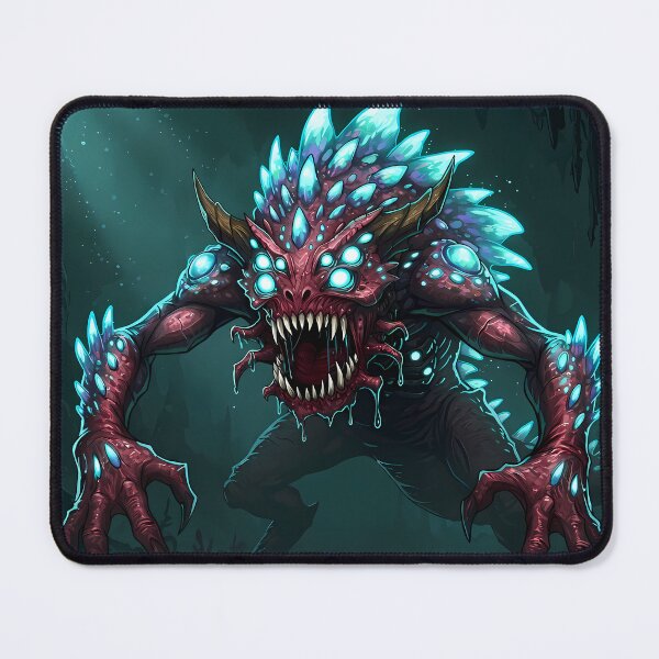Item preview, Crystalline Horror Creature - Dark Fantasy Art designed and sold by RiklawDesigns.