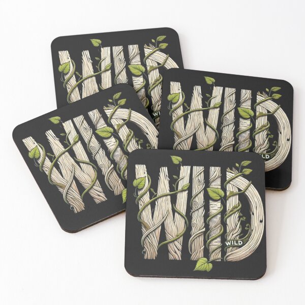 Item preview, WILD - Nature-Inspired Wooden Typography with Vines designed and sold by Desireehaz.
