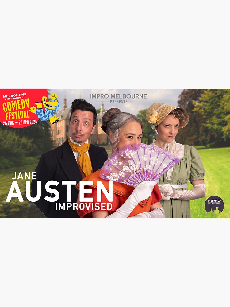 Thumbnail 3 of 3, Sticker, Jane Austen Improvised designed and sold by ImproMelbourne.