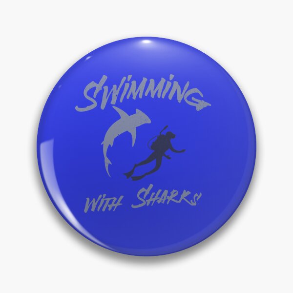 Item preview, Swimming with Sharks – Scuba Diver and Shark Ocean Adventure  designed and sold by donwillisjrart.